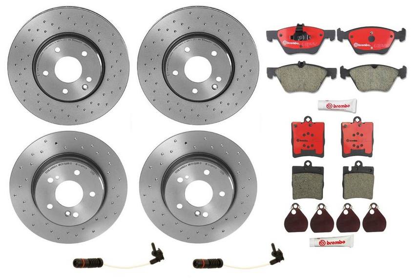 Brembo Brake Pads and Rotors Kit - Front and Rear (300mm/290mm) (Xtra) (Ceramic)